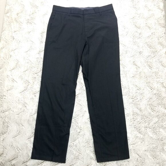 Dockers Pants Mens 36×32 Black Signatura Khakis Classic Flex Comfort Flat  front - Picture 1 of 13